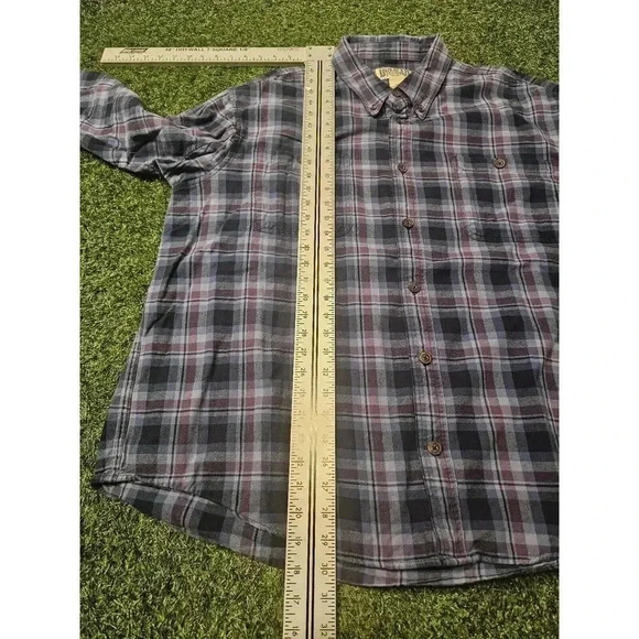 Duluth Trading Co Shirt Mens 2XL Long Sleeve Plaid Button Up Red Blue - Picture 5 of 6